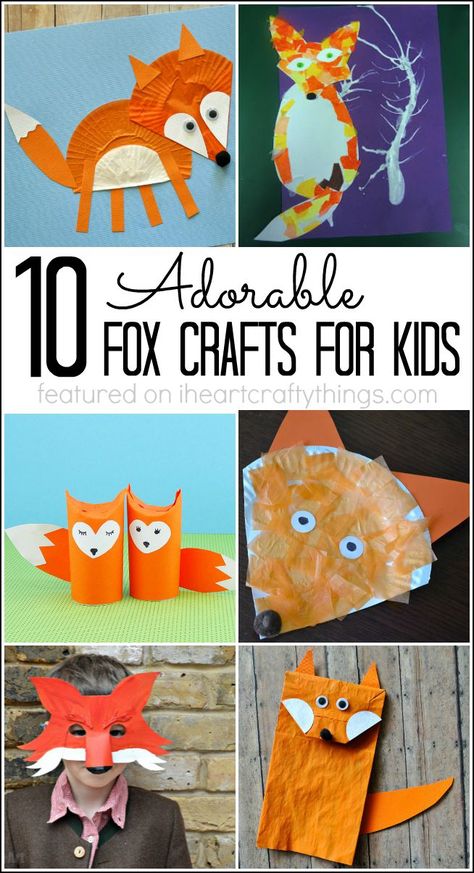 We visited a petting zoo a few months ago in Oregon and my kids and I were able to pet a baby and adult red fox. It was the first time I had seen one up close and, oh my goodness, they are beautiful! The experience furthered my love for foxes and fox crafts so … Fox Crafts For Kids, Fox Craft, Picture Crafts, Adorable Crafts, Fox Diy, Fox Crafts, Fox Kids, Petting Zoo, Animal Crafts For Kids