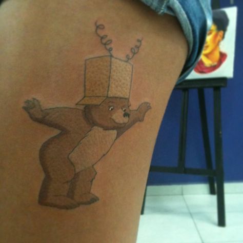 Little Bear! lol Little Bear Tattoo, Mama Bear Tattoo, Book Themed Tattoos, Little Bear Cartoon, Bookish Tattoos, Themed Tattoos, Literary Tattoos, Bear Tattoos, Harry Potter Tattoos