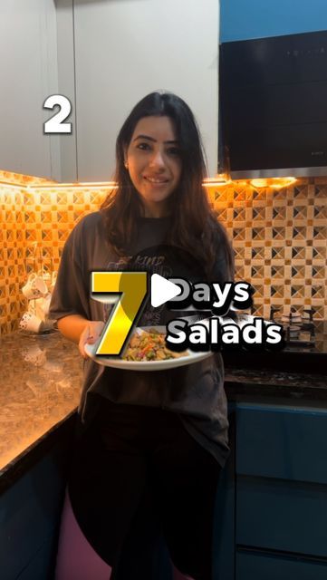 Deepika_Solanki | Homechef👩‍🍳 on Instagram: "Day2❗️Soya Chunks Salad 🥗 7day 7salad 👉 Ingredients 50 g Soya chunks 1 tos Desi Ghee 1 tbs Garlic Capsicum 1 Onion 🧅 1 Tomato 🍅 1 Gajar 1 Green chilli 🌶️ 2 Black paper 1/4 tsp Salt to taste Soya Sauce 1 tsp Chaat masala 1/2 tsp Chilli flicks 1/4 tsp Save and try later 👉Follow @deeparth_kitchen #7day7salad #gym #diet #trending #trendingreels #protein #salad #vegsalad #gym #diet #healthylifestyle #explorepage" Soya Chunks Salad, Soya Chunks, Protein Salad, Gym Diet, Soya Sauce, Chaat Masala, Green Chilli, Home Chef, Black Paper