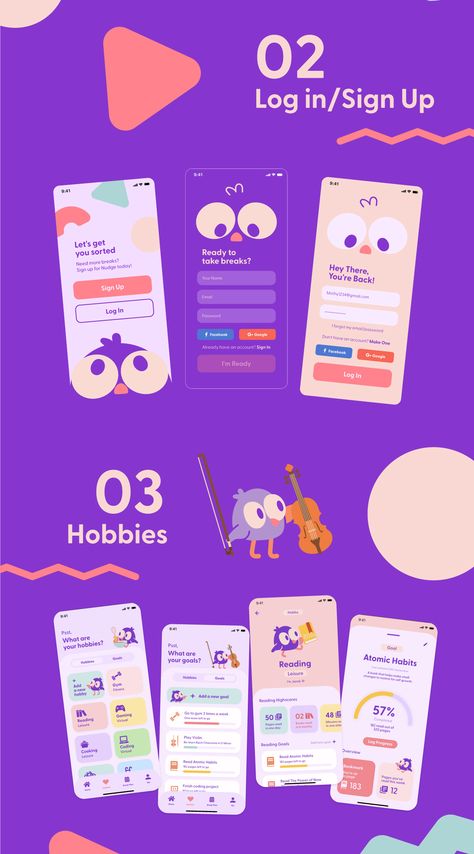 Hobby Tracker, Illustration Types, Kids App Design, To Do App, Saving App, App Design Layout, Ux App Design, Cute App, Learning Apps