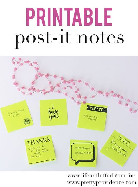 Printable post it notes... how freaking adorable are these? I can't wait to print some out... SO EASY! Personalized Sticky Notes, Custom Sticky Notes, Post Its, Diy Posts, Pretty Notes, Teacher Printable, Diy Spring, Notes Template, Sticky Note