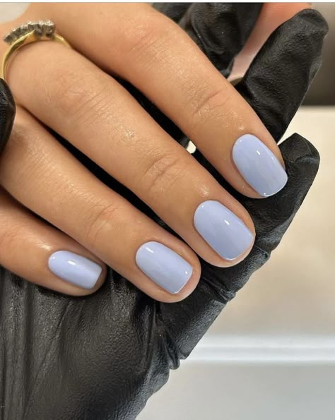 Nails Light Blue, Polished Nails, May Nails, Short Gel Nails, Gel Nails Diy, Simple Gel Nails, Work Nails, Fall Acrylic Nails, Classic Nails