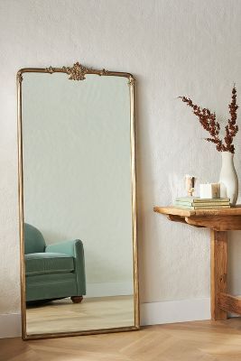 Cecilia Mirror | Anthropologie Gold Floor Mirror, Mirrors Ideas, Mirrors Decor, Anthropologie Mirror, Bedroom Mirrors, Idea Bedroom, Floor Length Mirror, Mirror Bedroom, Interior Mirror