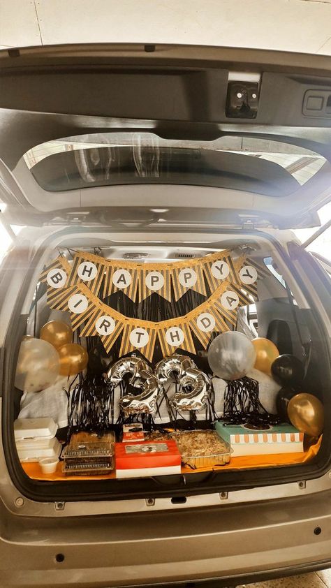 Sentimental & romantic long distance birthday gift ideas for boyfriend | Good & unique gift ideas for 16,17,18,19,20,21,22 Bday #giftsforboyfriend #boyfriendgifts #giftforbf #romanticbirthdaygifts #romanticgifts Car Trunk Birthday Surprise For Him, Car Trunk Decorating Ideas, First Car Surprise Ideas, Car Trunk Surprise Birthday, Trunk Birthday Surprise, Car Trunk Birthday, Car Trunk Surprise Ideas, Trunk Decorating Ideas, Diy Birthday Surprise