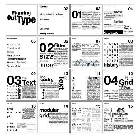 Figuring Out Type (Book on Typography) :: Behance Grid Layout Magazine, Book Designs Layout, Graphic Design Booklet Layout, Magazine Grid Layout Design, Grid Magazine Layout, Text And Image Layout Design, Type Design Layout, Magazine Type Layout, Typography Layout Ideas