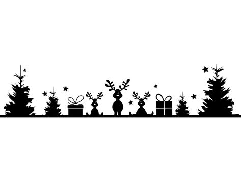 WEIHNACHTEN HINTERGRUND RENTIERE Wald Umriss Silhouette Vektor - Etsy.de Check out our christmas svg selection for the very best in unique or custom, handmade pieces from our papercraft shops. Idee Cricut, Christmas Vector, Christmas Window Decorations, Winter Svg, Christmas Svg Files, Beautiful Handmade Cards, Christmas Window, Noel Christmas, Christmas Nativity