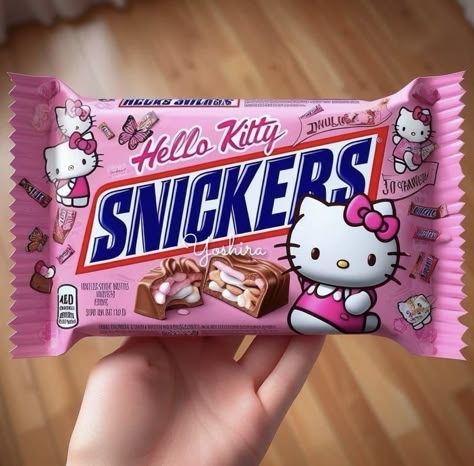 Hello Kitty Core, Hello Kitty Food, Snickers Chocolate, Images Hello Kitty, Hello Kitty Things, Kitty Aesthetic, Hello Kitty Merchandise, Hello Kitty Makeup, Hello Kitty Rooms