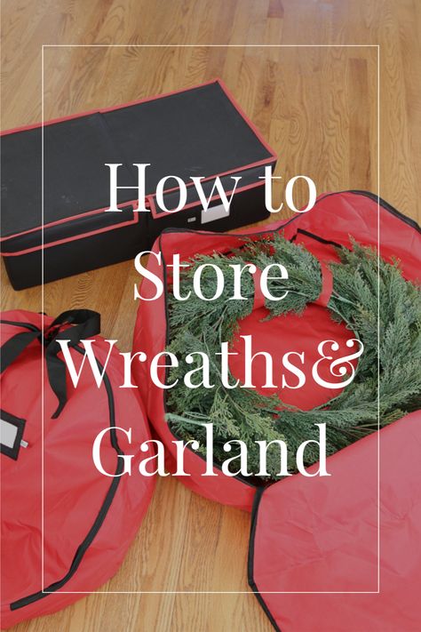 Ditch the boxes your decorations came in and get these instead. Affordable and practical, they'll keep your stuff organized and safe for years to come! Christmas Garland Storage, Storage For Christmas Decorations, Christmas Garland Storage Ideas, Storing Wreaths Ideas, How To Store Garland, How To Store Christmas Garland, Garland Storage Ideas, Christmas Storage Ideas, Wreath Storage Containers