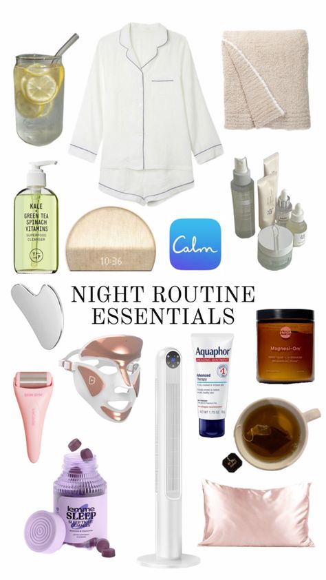 How to get the best nights sleep!! Simple Nighttime Skincare Routine, Night Selfcare Aesthetic, Relaxing Vacation Ideas, Sleep Essentials, Sleep Products, Time Routine, Sleep Tips, Perfect Skin Care Routine, Sleep Routine