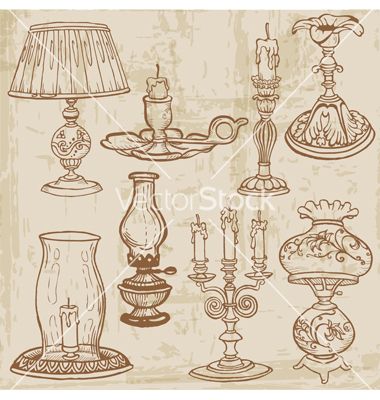 Vintage images Doodle Elements, Lamp Tattoo, Candle Drawing, Candle Tattoo, Zestaw Ikon, Bg Design, Desenho Tattoo, Vintage Drawing, Vintage Tattoo