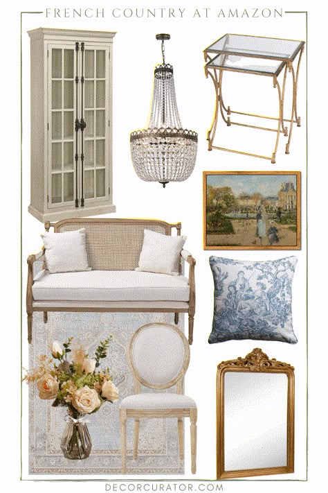 French Country Amazon Finds, Electric French Country Interior, Cozy French Country Living Room Target, Elegant French Country Decorating, French Country Sunroom, French Country Green, Modern French Country Bedroom Beds & Bed Frames, Post Decor, French Country Dining Room Decor