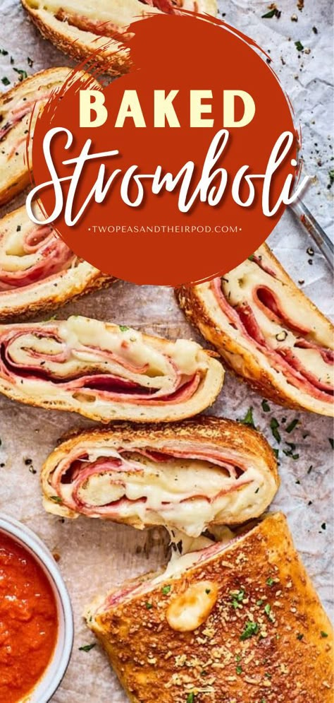 Stromboli, easy appetizer recipes, family dinner ideas for tonight Dinner With Salami, Sharp Provolone Recipes, Stromboli With Ricotta Cheese, Recipes Using Sliced Provolone Cheese, Sliced Salami Recipes, Salami And Pepperoni Recipes, Salami Crescent Roll Recipes, Recipe With Salami, Recipes Using Pizza Dough Dinners