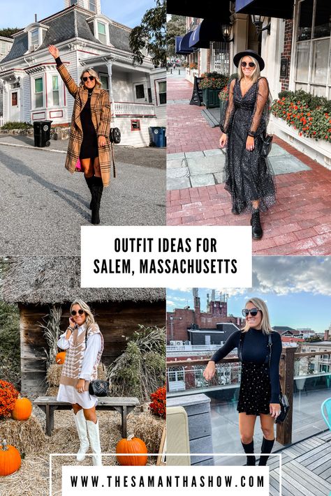 Plus Size Salem Outfits, Outfit Ideas For Boston Fall, Boston Massachusetts Outfits Fall, Cute Salem Outfits, Salam Massachusetts Outfits, Fall Outfits Spooky, Salem Outfits Fall Plus Size, Halloween Salem Massachusetts, Fall Outfits Salem Ma