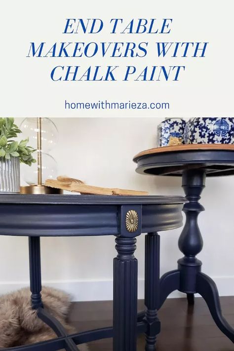 Painting Round Table Ideas, Small Table Redo Furniture Makeover, Refurbished Round Side Table, End Table Inspiration, Bold Furniture Colors, Painting Side Tables Ideas, Old Side Table Makeover, Small Table Painting Ideas, Small Table Makeover Diy