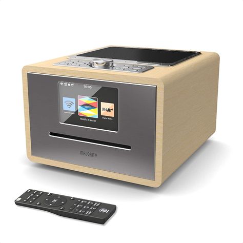 MAJORITY Homerton Internet Radio, DAB Radio & CD Player Music System | Bluetooth & Universal Plug and Play | USB Playback | Dual Alarm Clock: Amazon.co.uk: Electronics & Photo Retro Radios, Radio Cd Player, Dab Radio, Retro Radio, Digital Radio, Music System, Internet Radio, Stereo Speakers, Cd Player