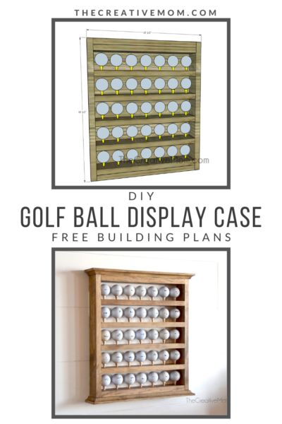 This golf ball display case is the perfect handmade gift! It measures 18 1/2" x 15 1/2" and has room to display 35 golf balls. This is a beginner build, although it does require a little bit of precision. It is something you could easily tackle in a weekend. Discover hundreds more DIY ideas + how-to videos at buildsomething.com! Golf Ball Collection Display, Golf Ball Ants, Golf Display, Golf Ball Cake, Golf Ball Display Case, Golf Ball Display, Golf Ball Displays, Golf Ball Holder, Golf Ball Gift