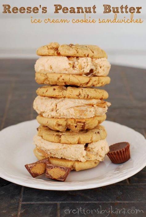 Easy Peanut Butter Sauce, Peanut Butter Sauce Recipe, Peanut Butter Cookie Ice Cream Sandwich, Homemade Peanut Butter Ice Cream, Reeses Ice Cream, Bracket Challenge, Cookie Ice Cream Sandwiches, Homemade Peanut Butter Cookies, Butter Ice Cream