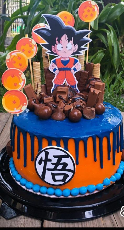 Dragon Ball Z Birthday Cake Ideas, Goku Theme Party Ideas, Dragonball Birthday Cake, Dragonball Z Party Ideas, Dragon Ball Z Cake Ideas, Dbz Birthday Party Ideas, Dragon Ball Z Party Ideas Birthdays, Dragon Ball Z First Birthday, Dragon Ball Cake Birthdays