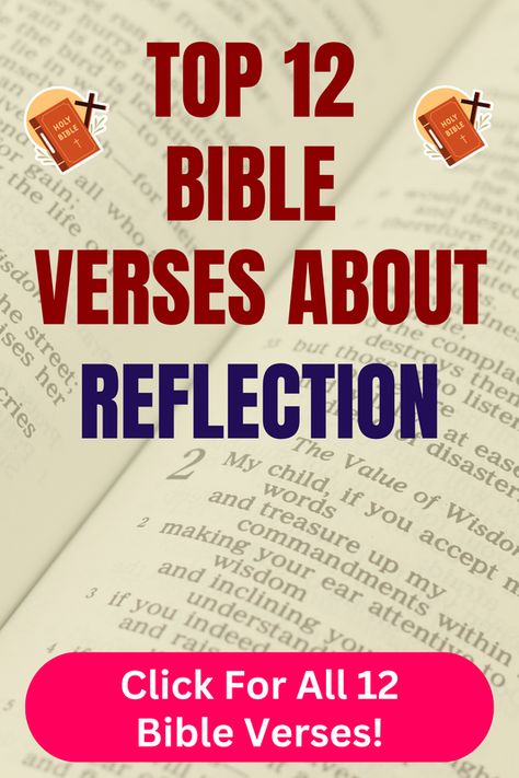 Check out our top 12 Bible verses about reflection and learn more what does the Bible say about reflection. Click For All 12 Bible verses! Bible Verses About Relationships, Bible Chapters, Top Bible Verses, Doers Of The Word, Fast And Pray, Surrender To God, Bible Verses About Love, Powerful Bible Verses, Thy Word