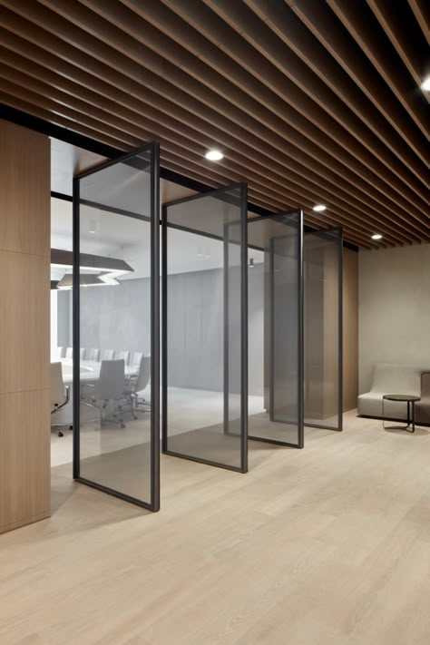 » AUS Enterprises Offices by Roar Moveable Partition, Operable Wall, Sharjah United Arab Emirates, Moveable Wall, Moving Walls, Office Meeting Room, Miami University, Innovation Centre, Recessed Downlight