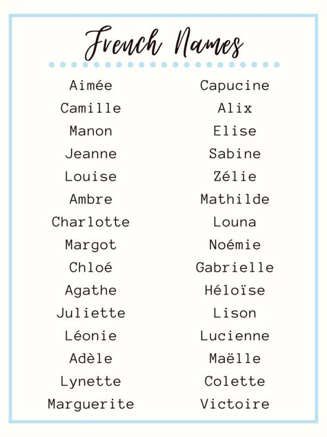 Some French origin and French variation names. Do you have a French name? Share it in the comments! Here is the website to popular French names through the decades: https://www.insee.fr/fr/statistiques/3532172 French Last Names, Last Names For Characters, French Name, Character Name Ideas, Names For Characters, French Names, French Baby Names, Best Character Names, Fantasy Names