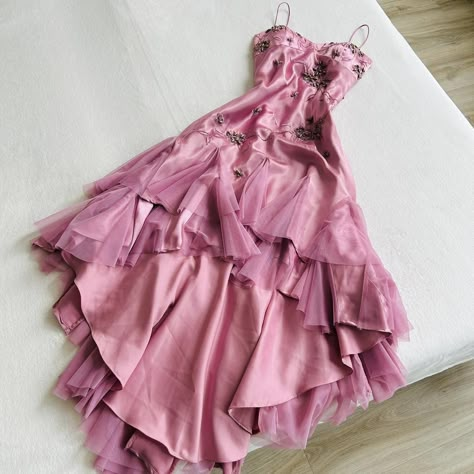 Rare pink fairycore dream dress (S) This dress... - Depop Pink Fairycore, Barbie Vibes, Prom Dress Inspo, Frilly Dresses, Ethereal Wedding, Prom Dress Inspiration, Cute Prom Dresses, Pretty Prom Dresses, Fairytale Dress