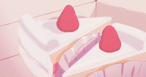 Cake strawberry Strawberries, The Story, Wattpad, Gif, Cake, Red, Anime, Pink, White