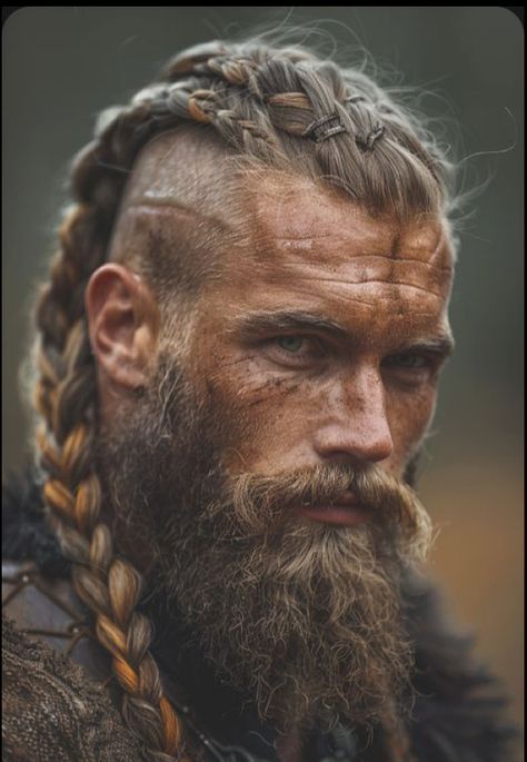 Viking Men Hair, Viking Man, Norwegian People, Viking People, Braided Beard, Last Kingdom, Viking Braids, Viking Men, Viking Beard