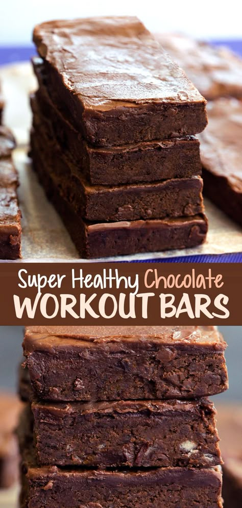 Jun 6, 2021 - These healthy chocolate workout bars are packed with protein and healthy ingredients, yet they taste like you're eating a chocolate brownie! Gf Protein Bar, Healthy Candy Bar Recipes, Healthy Dessert Recipes Easy Quick Chocolate Chips, Built Bar Recipes, Choc Protein Powder Recipes, Healthy Non Refrigerated Snacks, Keto Protein Recipes, Homemade High Protein Bars, Protein Puck Recipe