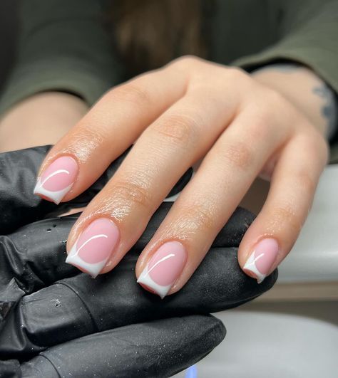 French Russian Manicure, Russian French Nails, French Nails Natural, Shorties Nails, French Tip Manicure, Russian Manicure, French Manicure Nails, Inspo Pics, Journal Aesthetic