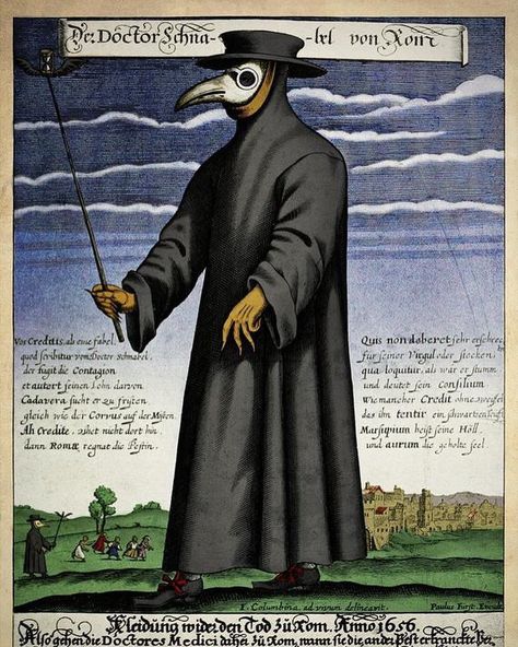 Early-modern PPE.⠀⁠ ⠀⁠ In the 17th and 18th century, during the epidemics of bubonic plague that swept western Europe, plague doctors (who… | Instagram Great Plague Of London, Medieval Plague Doctor, Plague Doctor Costume, Doctor Images, Plague Mask, Plague Doctor Mask, Doctor Costume, Doctor Mask, Bird Masks