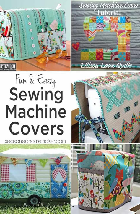 Sewing Machine Cover Diy, Sewing Machine Mat, Sewing Machine Cover Pattern, Sewing And Craft Room, Sewing Machine Covers, Sewing Machines Best, Fabric Basket Tutorial, Quilt Room, Home Decor Sewing