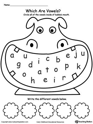 *FREE* Vowels Worksheet. Use this printable worksheet to help children identify which letters of the alphabet are vowels. Phonics Vowels Activities, Vowels Worksheet For Preschool, Vowels Activity For Kindergarten, Vowels Printable, Vowels In English, Vowel Sounds Worksheets, Vowels Kindergarten, Vowels Worksheet, Vowels Activities