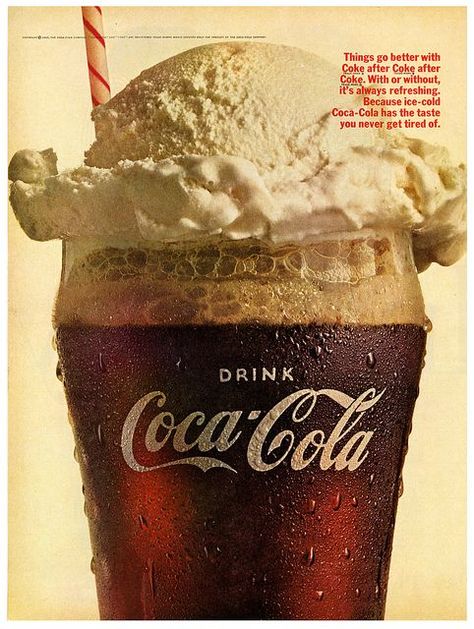 Mr. Trophy Shop | 1960's Ephemera, mr. trophy shop, vintage, vintage inspiration, throwback, advertisement, 1960s, coca cola, coca cola float, decal, poster, classic Coca Cola Cherry, Coke Float, John Pemberton, Coca Cola Ad, Beer Float, Coke Cola, Cherry Cola, An Ice Cream, Dunkin Donuts Coffee Cup