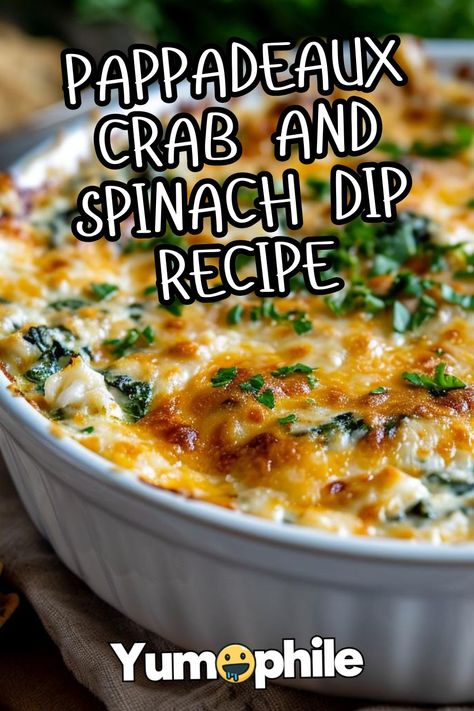 Pappadeaux Crab And Spinach Dip Recipe Creamy Seafood Spinach Dip, Lobster Spinach Artichoke Dip, Brie And Crab Dip, Cheesy Seafood Dip, Creamy Shrimp Crab Spinach Dip, Warm Seafood Dip, Crab Fluff Recipe, Three Cheese Spinach Dip, Spinach Crab Dip Egg Rolls