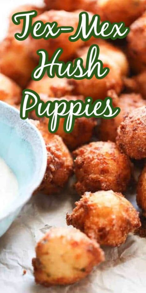 Hush Puppies Recipe With Corn, Easy Hush Puppy Recipe, Hush Puppy Recipe, Hush Puppies Recipe, Hush Puppy, Southwestern Recipes, Fish Fry, Bacon Grease, Deep Fryer