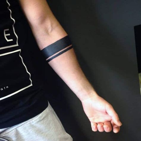 Top 55 Forearm Band Tattoo Ideas - [2020 Inspiration Guide] Armband Tattoo Mann, Arm Tattoos With Meaning, Arm Cuff Tattoo, Black Band Tattoo, Tato Maori, Band Tattoos For Men, Tattoo Band, Around Arm Tattoo, Forearm Band Tattoos