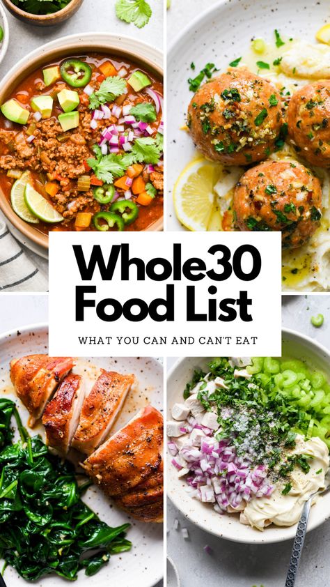 Take the guesswork out of planning for your Whole30 by downloading this Whole30 approved food list & Whole30 guide to additives & hidden ingredients. These printable lists include everything you need to know to plan your meals and successfully navigate reading labels so you know exactly what you can and can't eat during your Whole30! What Are Whole Foods, Whole Foods List, Whole30 Food List, Whole 30 Approved Foods, Whole Foods Meal Plan, Whole 30 Meal Plan, Printable Food, Fitness Plans, Whole 30 Diet