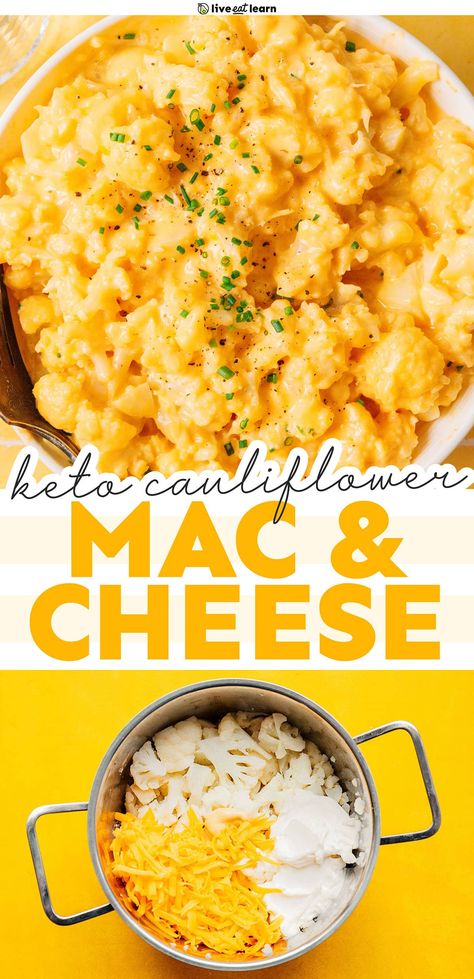 Veggie Mac And Cheese, Keto Cauliflower Mac And Cheese, Cauliflower Mac And Cheese Recipe, Breaded Cauliflower, Vegetarian Comfort Food Recipes, Keto Mac And Cheese, Cauliflower Recipes Healthy, Keto Dinner Recipe, Easy Mac N Cheese