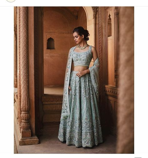 @raashik99 Trail Dress, Strap Blouse, Indian Wedding Gowns, Women Ethnic Wear, Organza Lehenga, Zardozi Work, Designer Ethnic Wear, Indian Wedding Planning, Embroidered Lehenga