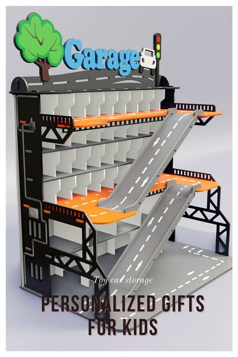 Toy Truck Garage, Diy Car Garage For Kids, Diy Hot Wheels Garage, Diy Toy Car Storage, Diy Toy Car Garage, Hot Wheels Storage Ideas, Hot Wheels Garage Diy, Hot Wheels Storage Display, Hot Wheels Cars Storage