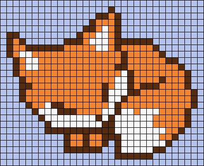 Fox Pixel Pattern, Fox Pixel Art Grid, Fox Alpha Pattern, Fox Perler Bead Pattern, Fox Perler Beads, Fox Pixel Art, Pixel Art Grid Easy, Animal Pixel Art, Pattern Pixel Art