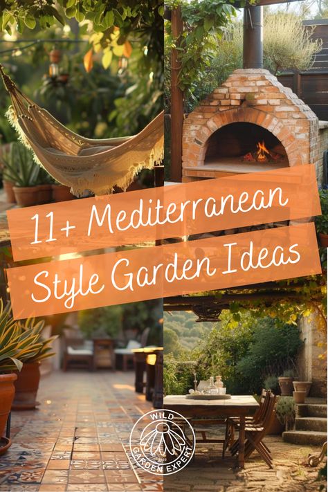 With these Mediterranean style garden ideas, you can create a beautiful and inviting outdoor space that celebrates sunshine, relaxation, and the joy of nature. So, get ready to transport your backyard to the Mediterranean, soak up the sunshine, and embrace the outdoors in your own private oasis. 11+ Mediterranean Style Garden Ideas and Key Features Mediterranean Home Backyard, Italy Inspired Patio, Mediterranean Patio Decor, Italian Yard Ideas, Tuscan Garden Ideas Backyards, Garden Italian Style, Mediterranean Garden Decor, Small Italian Backyard Ideas, New Orleans Courtyard Garden