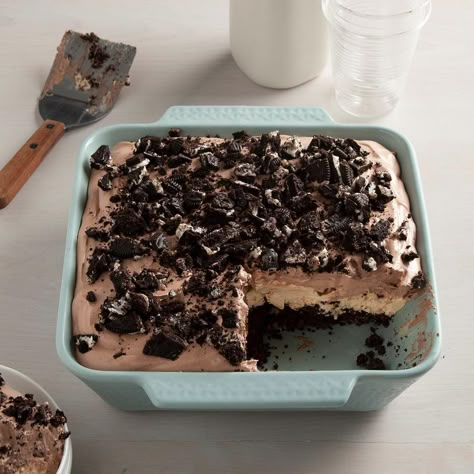 Peanut Butter Lasagna, Cool Whip Desserts, Chocolate Peanut Butter Desserts, Butter Desserts, Taste Of Home Recipes, Peanut Butter Desserts, Chocolate Sandwich, Chocolate Sandwich Cookies, Refreshing Desserts