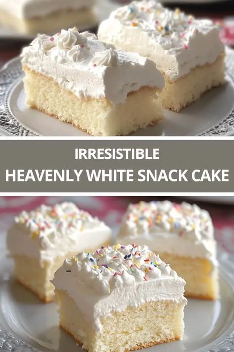 IRRESISTIBLE HEAVENLY WHITE SNACK CAKE Snack Cake Recipe, Cake Challenge, Baking A Cake, Cola Cake, Cloud Cake, Cake From Scratch, Measuring Ingredients, Cake Vanilla, White Frosting