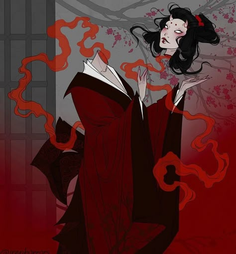 Japanese Pfps, Pigeon Matching Pfp, Japanese Horror Aesthetic, Horror Japanese Art, Urban Legends Art, Yurei Ghost, Iren Horrors Art, Yokai Art, Female Yokai