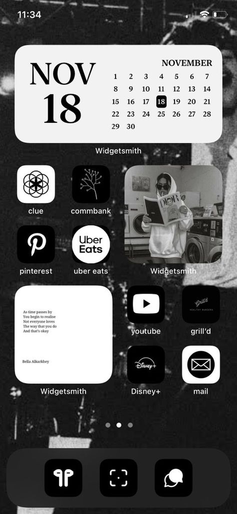 ios 14 home screen #iphone aesthetic wallpaper #iphone wallpaper Home Screen Iphone Aesthetic, Aesthetic Icons Iphone, App Design Iphone, Black And White Wallpaper Iphone, Iphone Aesthetic Wallpaper, Ipad Organizer, Cute Home Screen Wallpaper, Screen Iphone, Instagram Theme Feed