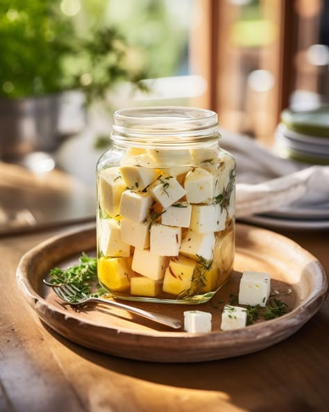 Without fail, I whip this up for every party. Everyone can finish the entire mason jar! Mason Jar Recipe, Marinated Cheese, Best Appetizer, Best Appetizer Recipes, Party Goodies, Recipes Appetizers And Snacks, Amazing Appetizers, Meals In A Jar, Holiday Appetizers