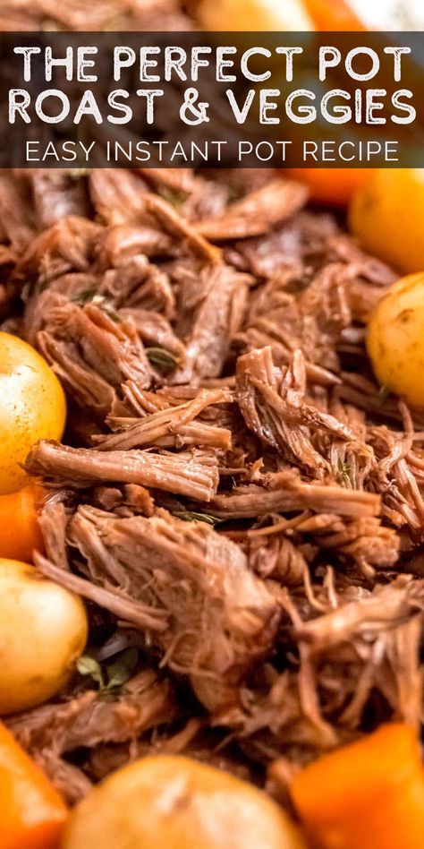 A hearty, flavorful roast is one of the ultimate comfort foods! Try this Instant Pot Pot Roast if you're in need of a recipe with minimal prep or cleanup while leaving you with several servings of rich, tasty beef and vegetables! Beef Roast Instant Pot Recipes, Crock Pot Beef Roast With Vegetables, One Pot Pot Roast, Insta Pot Pot Roast Recipes Easy, Cooking Roast In Instant Pot, Instant Pot Potroast, Oven Roasted Pot Roast, Easy Pot Roast Instant Pot Recipe, Pressure Cook Pot Roast