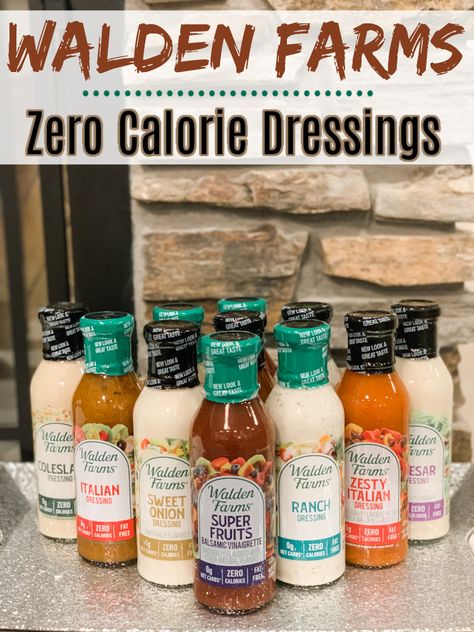 New Year, Healthier Choices With Walden Farms Salad Dressings (+ Giveaway!) | Emily Reviews Walden Farms Recipes, Zero Carb Snacks, Walden Farms, Spring Salad Recipes, Healthy Sauces, Raspberry Vinaigrette, Plant Based Breakfast, Family Eating, Spring Salad